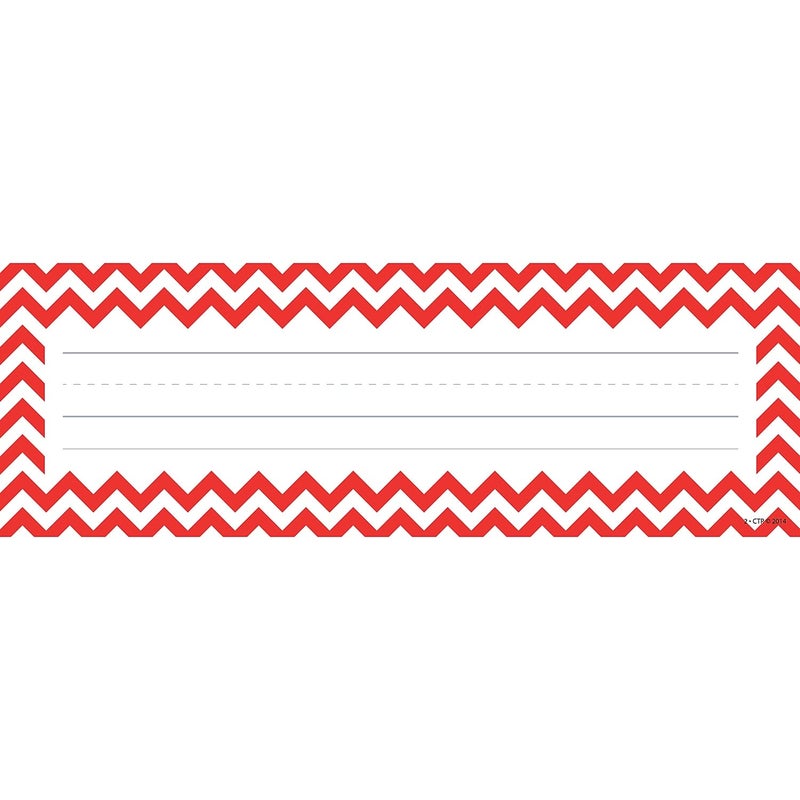 Creative Teaching Press Chevron Solids Name Plates, CTP Classroom Decoration, 36 Pieces (Creative Teaching Press 4517) - Image 3